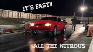 Our Nitrous 418ci Mustang Just Made INSANE First Passes Brax Makes His First Pass [upl. by Kokoruda]