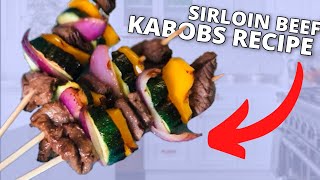 Sirloin Beef Kabobs Recipe [upl. by Oninotna583]