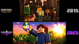 Minecraft Story Mode 2015 VS Block by Block The Amulet 2025 Comparison [upl. by Hardigg114]