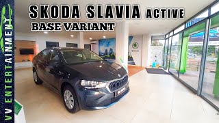 Skoda Slavia Active Base Variant Detailed Malayalam Review  Price  Features  മലയാളത്തിൽ [upl. by Aikcir146]