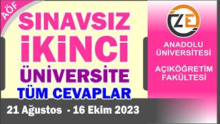 AÖF Sınavsız ikinci üniversite nasıl kayıt olunur bilgileri bölümleri şartları [upl. by Anatnahs]