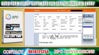 Form Filling Auto Typing Software for Server 360 Online Data Entry Work [upl. by Ainit]