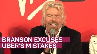 Richard Branson excuses mistakes of Ubers Travis Kalanick [upl. by Nraa363]