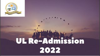 UL Readmission 2022  How to upload documents at UL  UL Check Status [upl. by Annasoh]