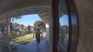 Package Stolen and Thief Runs Away  Caught on CCTV Camera [upl. by Swanhildas]