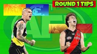 ROUND 1 AFL TIPS  PREDICTIONS 2024 [upl. by Alyn]