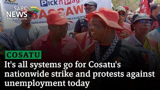 Cosatu Strike  Labour federation marches against unemployment Nosipho Radebe [upl. by Inamik]