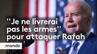 Guerre à Gaza  Joe Biden menace de stopper certaines livraisons darmes à Israël [upl. by Frieda648]