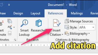 How to Add Citation and References in Word [upl. by Anasor]