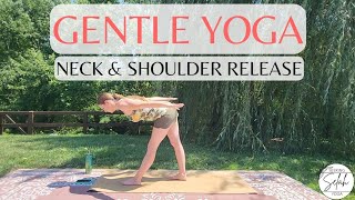 20 Min Neck and Shoulder Release Gentle Stretch Christian Yoga [upl. by Erbua]