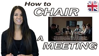 Chair a Meeting in English  Useful English Phrases for Meetings  Business English [upl. by Roht140]