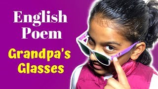 Funny poem English Grandpas Glasses English poem recitation competition I Kids Lounge I [upl. by Mace]