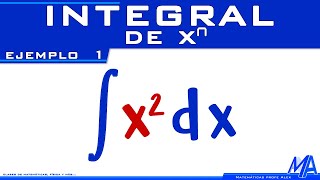 Integral de x elevado a la n  Potencia de x  Ejemplo 1 [upl. by Maffa628]