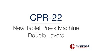 CPR22 New rotative tablet press machine single or double layers [upl. by Dumanian]