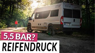 Der optimale Reifendruck Wohnmobil und Van  Brauche ich 18 Zoll für mehr Komfort  55 bar [upl. by Pry]