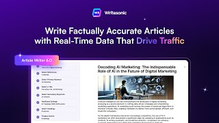 AI Article Writer 60 Factually Accurate Articles with RealTime Data That Drive Traffic [upl. by Frum987]