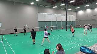 Arena Badminton club games Pomona California 9月27日24 2 Alan amp Raj vs Oscar amp Izabell [upl. by Oinolopa362]