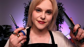 A Relaxing ASMR Haircut amp Colour Consultation [upl. by Idaf]