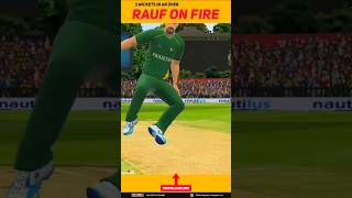 Haris Rauf on fire 🔥 Real Cricket Swipe SHORTS [upl. by Sakhuja]