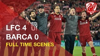 Liverpool 40 Barcelona  Incredible FT scenes and Youll Never Walk Alone [upl. by Nuahsar]