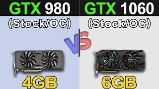 GTX 980 Vs GTX 1060  Stock and Overclock  New Games Benchmarks [upl. by Carena799]