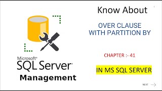 OVER CLAUSE WITH PARTITION BY [upl. by Jeggar]