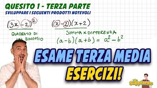 Esame di matematica terza media  Esercizi 2023  PARTE 1  Mr Supplento [upl. by Aticilef261]