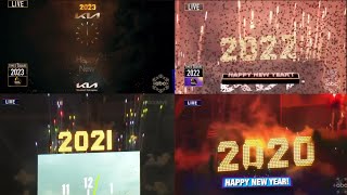 2020202120222023 Ball Drops By ABC New Years Rockin Eve [upl. by Marteena]