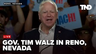 Gov Tim Walz speaks at a campaign rally in Reno Nevada [upl. by Eanert]