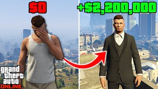 How to Make 2200000 Starting From Level 1 In GTA 5 Online Updated Beginner Solo Money Guide [upl. by Ettezyl]