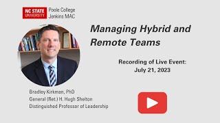 Managing Hybrid and Remote Teams [upl. by Oznola512]