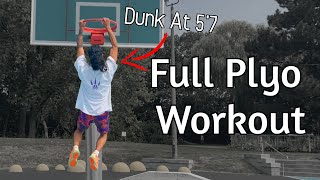 This Helped Me Dunk At 57  FULL Plyometric Workout No Equipment [upl. by Blancha]