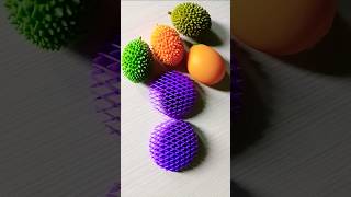 green durian vs purple worm 💚💜 fidget shortsfeed adhd funnyvideos [upl. by Enelav]