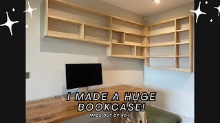 WOODWORK I made this HUGE corner BOOKCASE [upl. by Duester425]