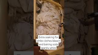 Soak with bleach and baking soda sparkly white clothes video viral viralvideo short shorts [upl. by Moshell190]