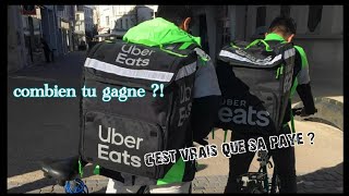 COMBIEN GAGNE UN LIVREUR UBER EAT [upl. by Etterrag]