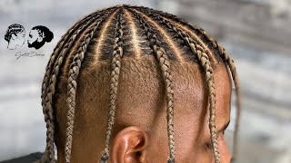 MEN’s BRAIDS Double Process Color amp Braided Freestyle [upl. by Ephrayim87]