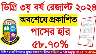 ২০২১ সালের ডিগ্রি ৩য় বর্ষের রেজাল্ট অবশেষে প্রকাশিত  Degree 3rd Year Result Published 2024 [upl. by Ramsey]