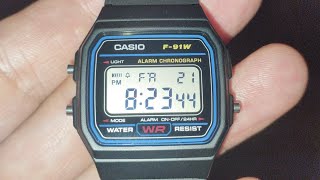 My Casio F91W1 with hydromod [upl. by Vasiliki]