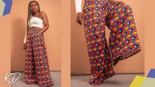 HOW TO SEW WIDE LEG PALAZZO TROUSER  KIM DAVE [upl. by Agueda805]