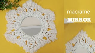 Macrame Mirror Tutorial  How to Make Macrame mirror [upl. by Tidwell]