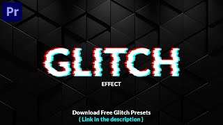 Glitch Effect Premiere Pro  Download Free Glitch Transitions [upl. by Nekciv]