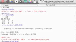 Rでフィッシャーの正確確率検定fisher test [upl. by Kepner]