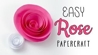 Easy Papercraft Rose Swirl Tutorial  DIY  Paper Kawaii [upl. by Ahsram281]