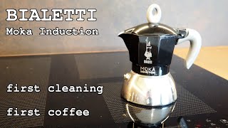 Bialetti Moka Induction • Unboxing first cleaning and first coffee [upl. by Buttaro]