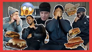 Reacting to Matt Stonie destroy the MrBeast FULL menu challenge [upl. by Lepine]