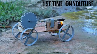 old steam locomotive car 100 working amp totally home made [upl. by Thormora]