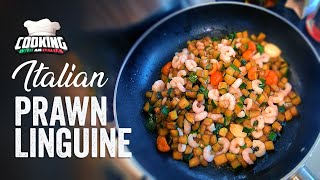 The BEST Prawn Linguine Italian Recipe by Cooking With an Italian [upl. by Niwrek145]