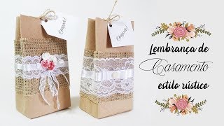 Lembrancinha Casamento estilo rústico artesanato com caixa de leite [upl. by Dammahom]