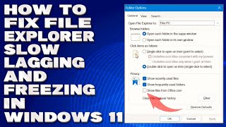 How To Fix File Explorer Slow Lagging and Freezing in Windows 1011 Solution [upl. by Haikezeh251]